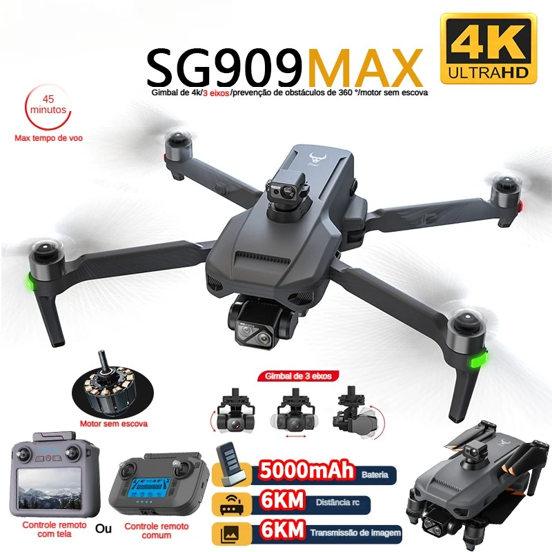 Drone Gimbal Brushless - ZLL SG909 SG909MAX Профессиональный дрон с
