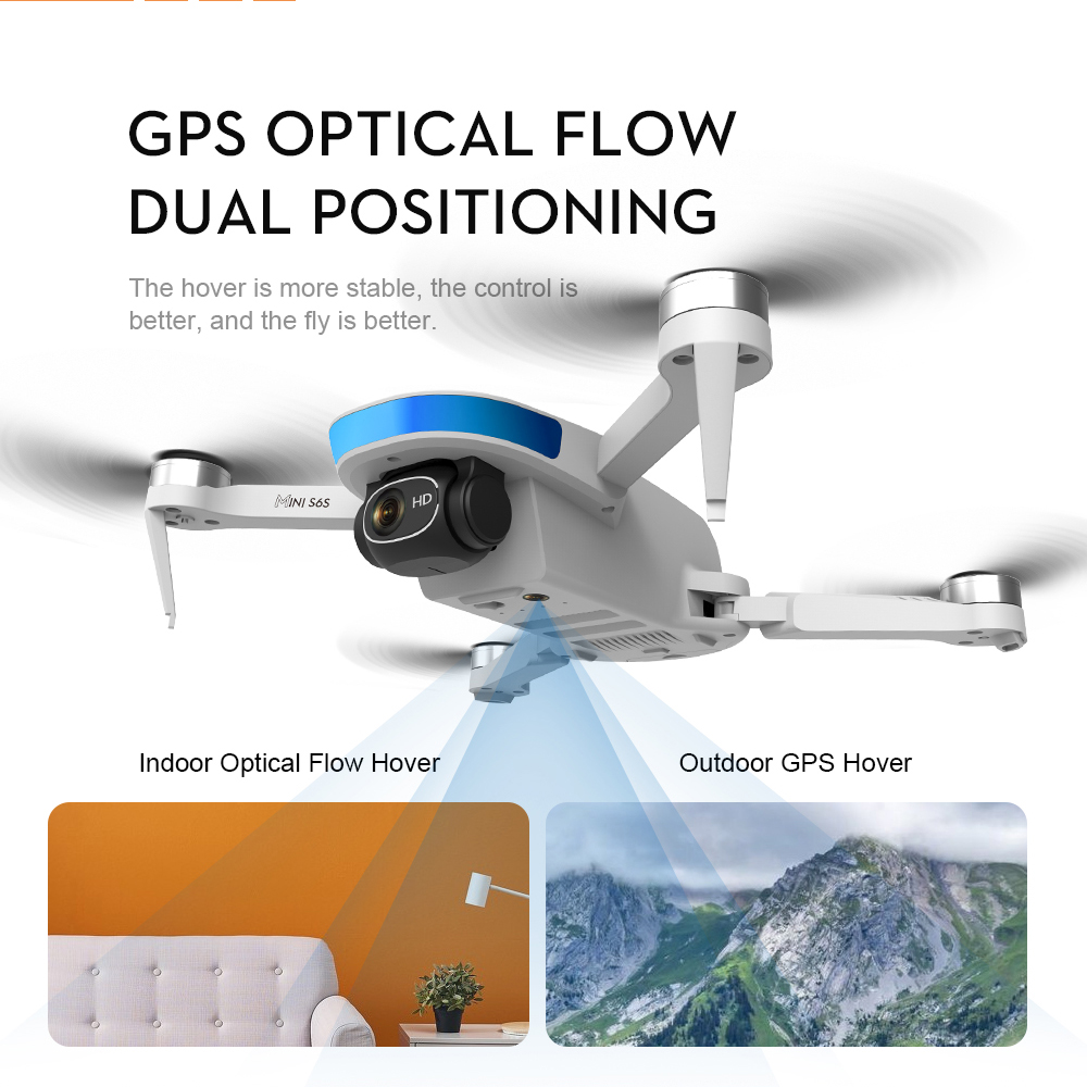 S6S GPS оптический дрон с пози – обзор и цена Drone Gimbal 2 Axis